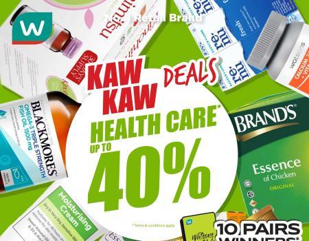 Watsons Health Care Sale Up To 40% OFF (15 June 2023 - 19 June 2023)
