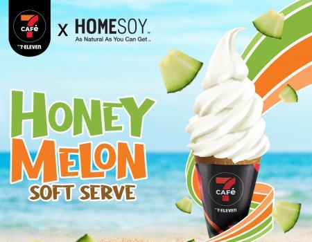 7 Eleven 7CAFe Homesoy Honey Melon Soft Serve