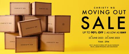 CHRISTY NG Moving Out Sale Up To 90% OFF (23 Jun 2023 - 25 Jun 2023)