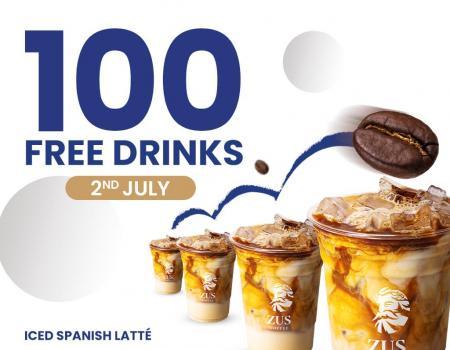 ZUS Coffee Subang Parade Opening FREE Iced Spanish Latte Promotion (2 July 2023)