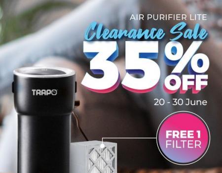 Trapo Air Purifier Lite Clearance Sale 35% OFF & FREE Filter (20 June 2023 - 30 June 2023)