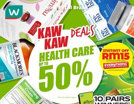 Watsons Health Care Sale Up To 50% OFF (22 June 2023 - 26 June 2023)