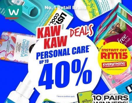 Watsons Personal Care Promotion Up To 40% OFF (22 June 2023 - 26 June 2023)