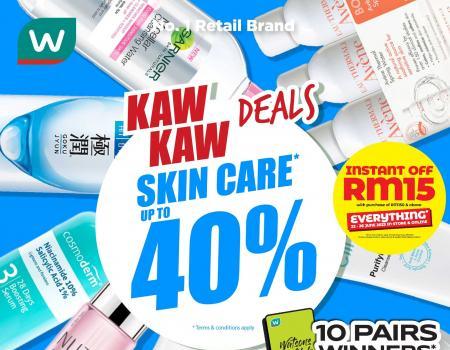 Watsons Skincare Promotion Up To 40% OFF (22 June 2023 - 26 June 2023)