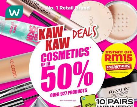 Watsons Cosmetics Promotion Up To 50% OFF (22 June 2023 - 26 June 2023)