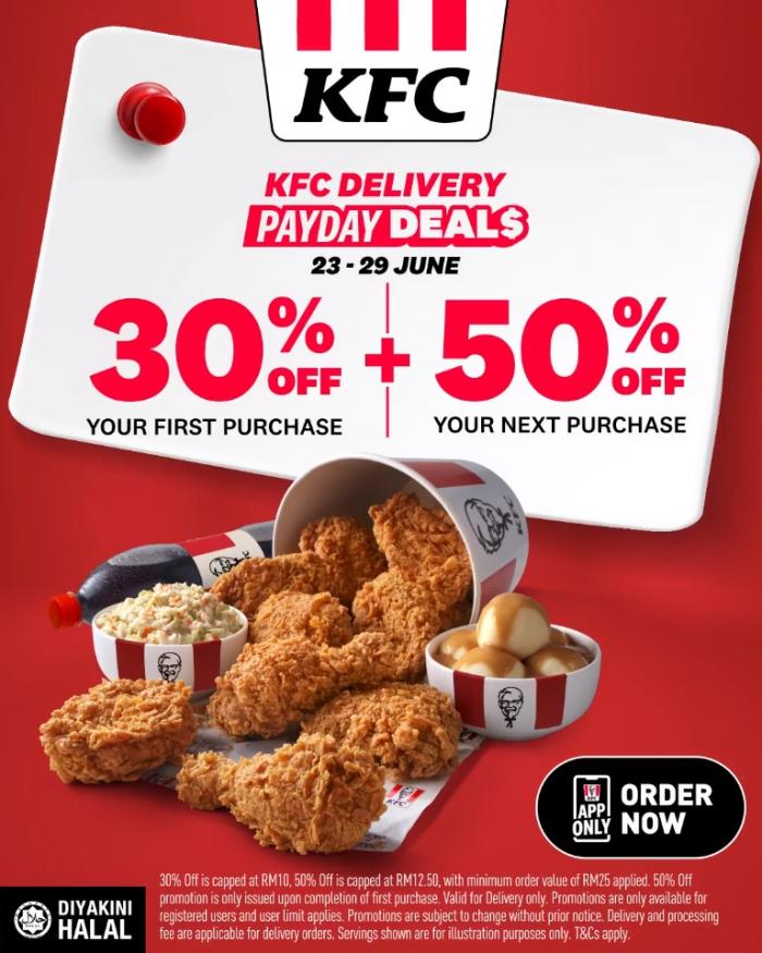 KFC Payday Deals 30 OFF + 50 OFF Promotion (23 Jun 2023 29 Jun 2023)