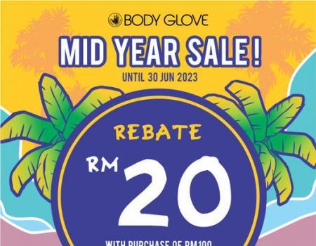 Body Glove Online Mid Year Sale Rebate RM20 (valid until 30 Jun 2023)