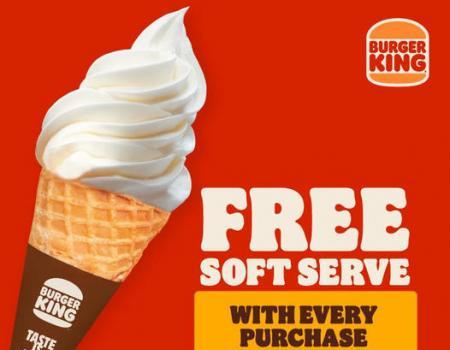 Burger King FREE Soft Serve Promotion (24 June 2023 - 30 June 2023)