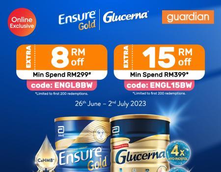 Guardian Online Ensure Gold & Glucerna Promotion (26 Jun 2023 - 2 Jul 2023)