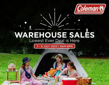 Coleman Warehouse Sale Up To 70% OFF (7 July 2023 - 9 July 2023)