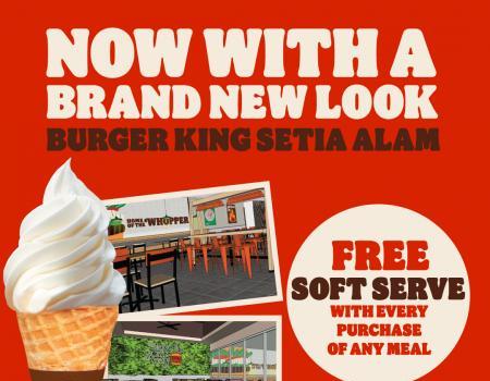 Burger King Setia Alam New Look FREE Soft Serve Promotion