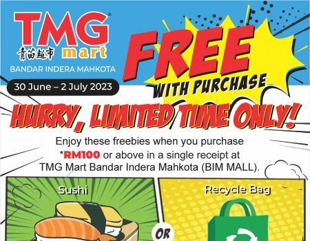 TMG Mart Bandar Indera Mahkota BIM Mall FREE Sushi Set or Recycle Bag Promotion (30 June 2023 - 2 July 2023)