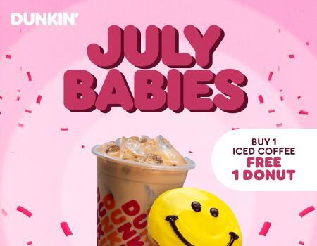 Dunkin' July Babies Birthday Treat Promotion (1 Jul 2023 - 31 Jul 2023)