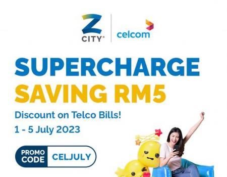 ZCITY ZSTORE Pay Celcom Bills Get RM5 OFF Promotion (1 July 2023 - 5 July 2023)
