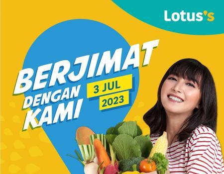 Lotus's Berjimat Dengan Kami Promotion published on 3 July 2023