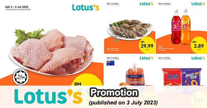 Lotus's Berjimat Dengan Kami Promotion published on 3 July 2023