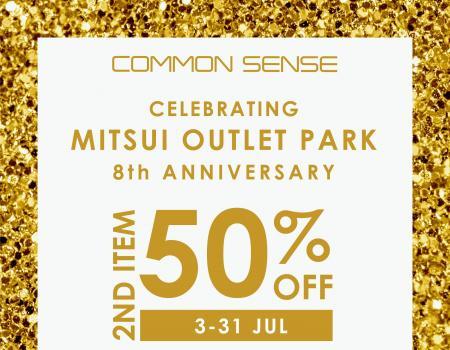 Common Sense MOP KLIA 8th Anniversary Sale 2nd Item 50% OFF at Mitsui Outlet Park (3 July 2023 - 31 July 2023)