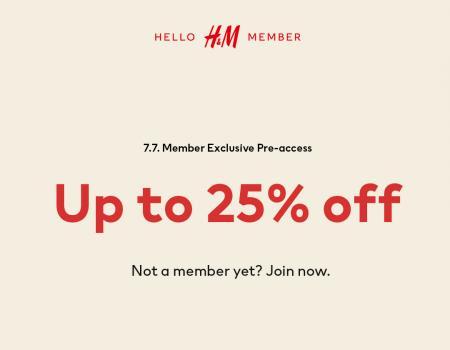 H&M 7.7 Member Exclusive Pre-Access Sale (3 Jul 2023 - 6 Jul 2023)