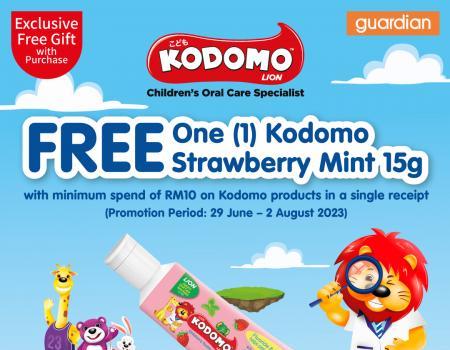Guardian Kodomo Oral Care Products FREE Kodomo Strawberry Mint Toothpaste Promotion (29 June 2023 - 2 August 2023)
