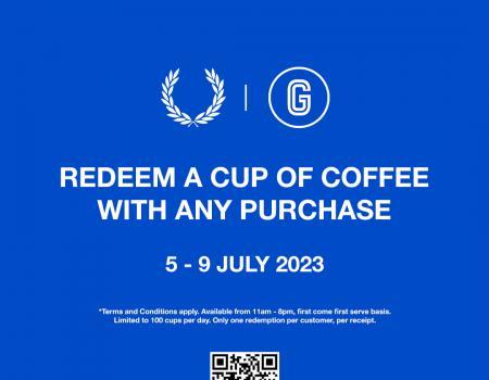 Fred Perry Pavilion KL FREE Gigi Coffee Drinks Promotion (5 July 2023 - 9 July 2023)