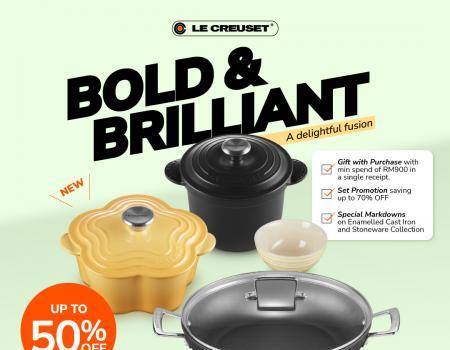 Le Creuset Promotion Up To 50% OFF at Mitsui Outlet Park (valid until 31 August 2023)
