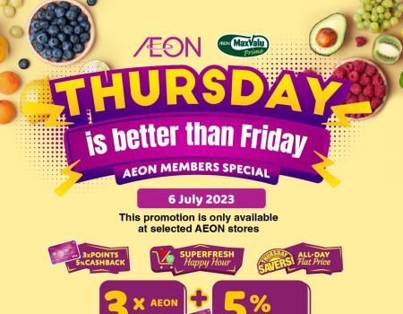 AEON Supermarket Thursday Happy Hour Promotion (6 Jul 2023)