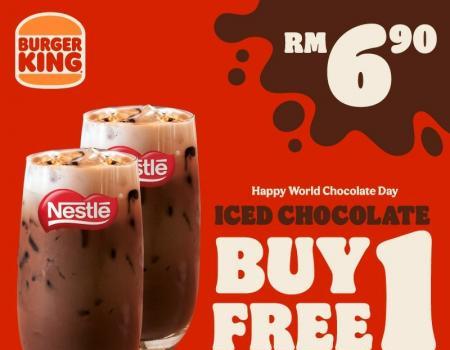 Burger King World Chocolate Day Buy 1 FREE 1 Iced Chocolate Promotion (7 Jul 2023)