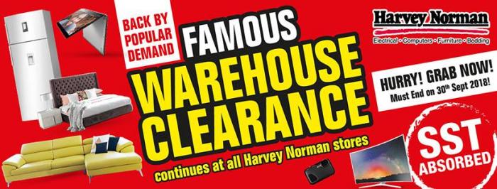 Harvey Norman Famous Warehouse Clearance (until 30 ...