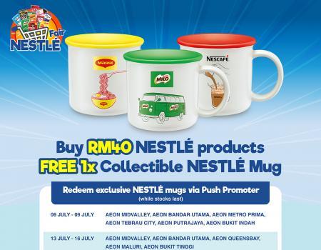 AEON Nestle Products FREE Collectible Nestle Mug Promotion (6 Jul 2023 - 16 Jul 2023)
