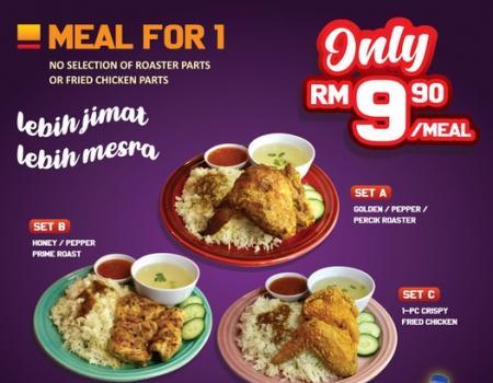 Kedai Ayamas Meal For 1 Upsize To Quarter Roaster @ RM4 Promotion