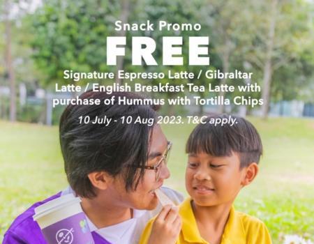 Coffee Bean Purchase Hummus With Tortilla Chips FREE Latte Promotion (10 Jul 2023 - 10 Aug 2023)