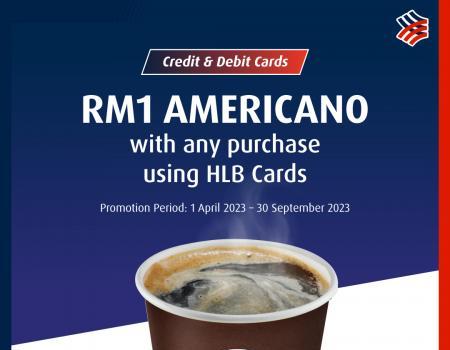 myNEWS HLB Cards RM1 Americano Promotion (01 Apr 2023 - 30 Sep 2023)
