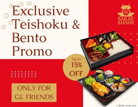 Sakae Sushi GL Friends Members Exclusive Teishoku & Bento Up To 15% OFF Promotion
