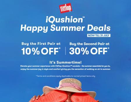 FitFlop Gurney Plaza iQushion Happy Summer Deals Promotion (valid until 31 Jul 2023)