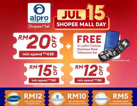 Alpro Pharmacy Shopee Mall Day Sale (15 July 2023 - 18 July 2023)