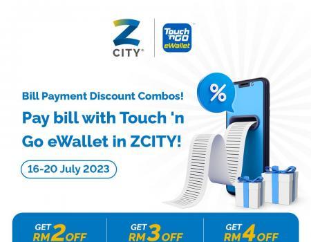 ZCITY Pay Bill with TNG eWallet Up To RM4 OFF Promotion (16 Jul 2023 - 20 Jul 2023)