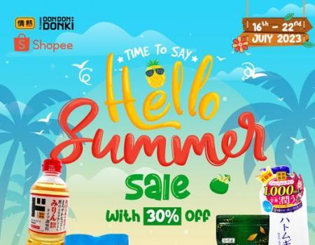 DONKI Shopee Summer Sale 30% OFF (16 Jul 2023 - 22 Jul 2023)