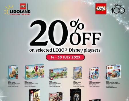 LEGOLAND 20% OFF Selected LEGO Disney Playsets Promotion (14 Jul 2023 - 30 Jul 2023)