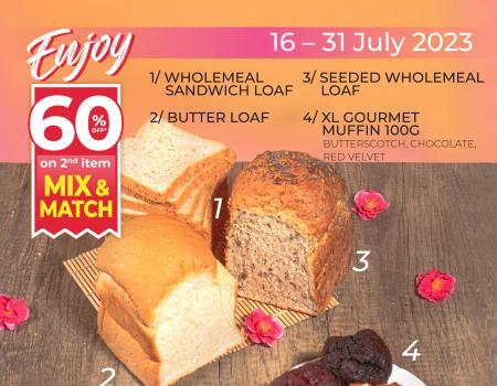 Village Grocer Baked Goodies Mix & Match 60% OFF on 2nd Item Promotion (16 July 2023 - 31 July 2023)