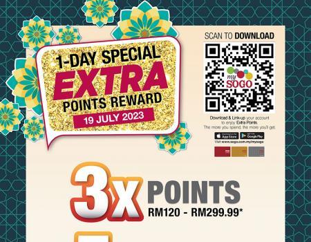 SOGO Members Extra Points Reward Promotion (19 July 2023)