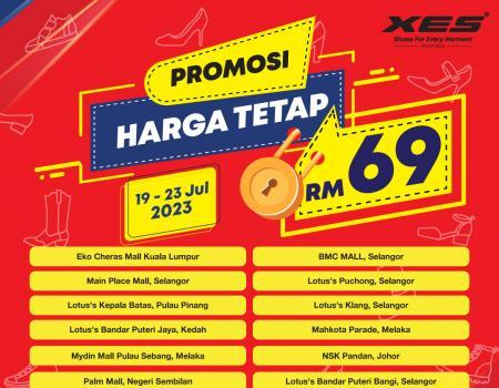 XES Shoes RM69 Fixed Price Promotion (19 Jul 2023 - 23 Jul 2023)