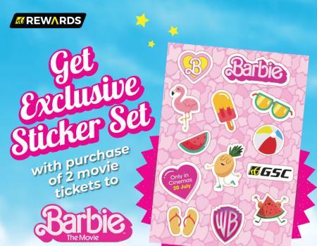 GSC Barbie The Movie FREE Exclusive Sticker Set