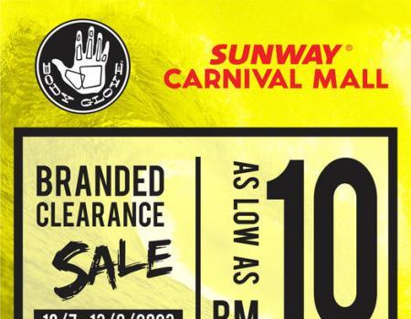 Body Glove Sunway Carnival Mall Branded Clearance Sale (valid until 13 August 2023)