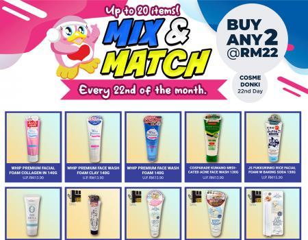 DONKI IOI City Mall CosmeDONKI Mix & Match Buy 2 @ RM22 Promotion (every 22nd Of The Month)