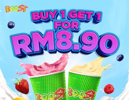 Boost Juice Bars Buy 1 Get 1 for RM8.90 Promotion (24 July 2023 - 31 July 2023)