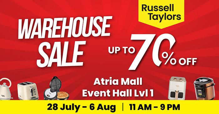 Russell Taylors Warehouse Sale Up To 70% OFF at Atria Mall (28 Jul 2023 - 6 Aug 2023)