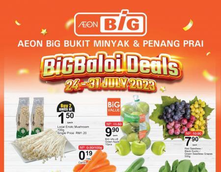 AEON BiG Bukit Minyak & Penang Prai BiGBaloi Deals Promotion (24 July 2023 - 31 July 2023)
