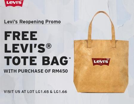 Levi's Sunway Pyramid Reopening FREE Levi's Tote Bag Promotion (valid until 6 August 2023)