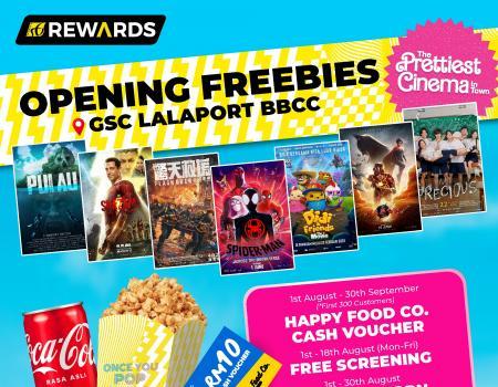 GSC LaLaport BBCC Opening FREE Screening, FREE Popcorn, FREE Coke & FREE Voucher Promotion (1 August 2023 - 30 September 2023)