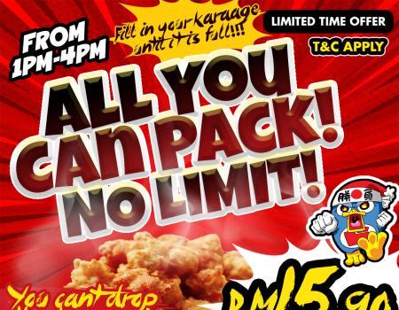 DONKI IOI City Mall All-You-Can-Pack Chicken Karaage @ RM15.90 Promotion (31 July 2023 - 2 August 2023)